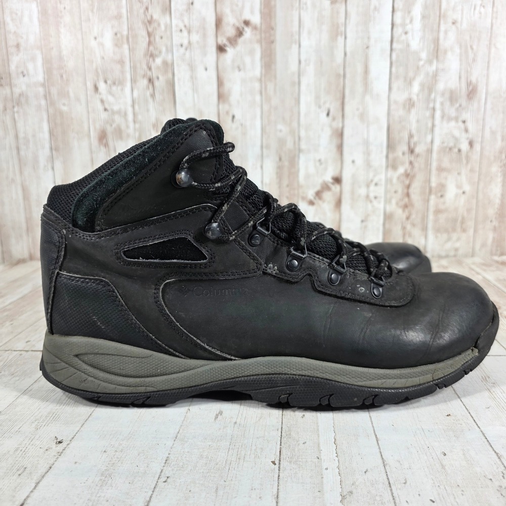 Columbia Mens Newton Ridge Plus II Hiking Boots Black Leather YM5198-010 Size 13
